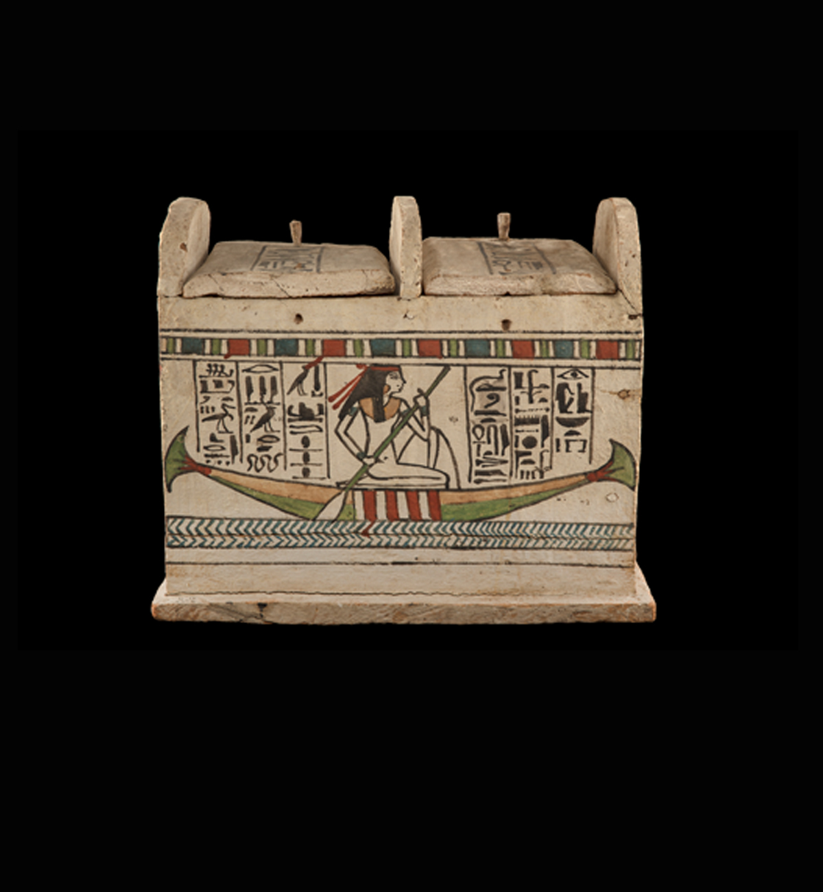 صندوق لتماثيل الاوشابتي لـ" دجد-ماعت-إيو-اس-عنخ"