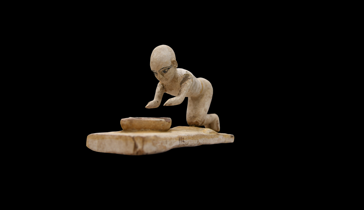 Model of a Woman Grinding Grain